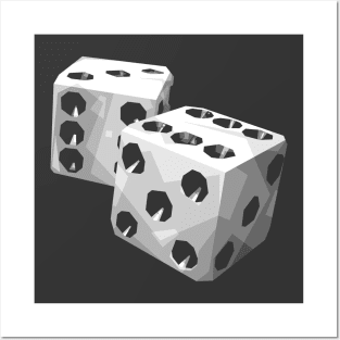 Dice Black & White Posters and Art